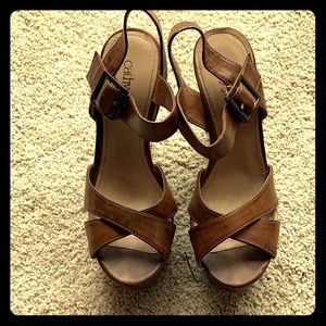 Cathy Jean block wedge heel